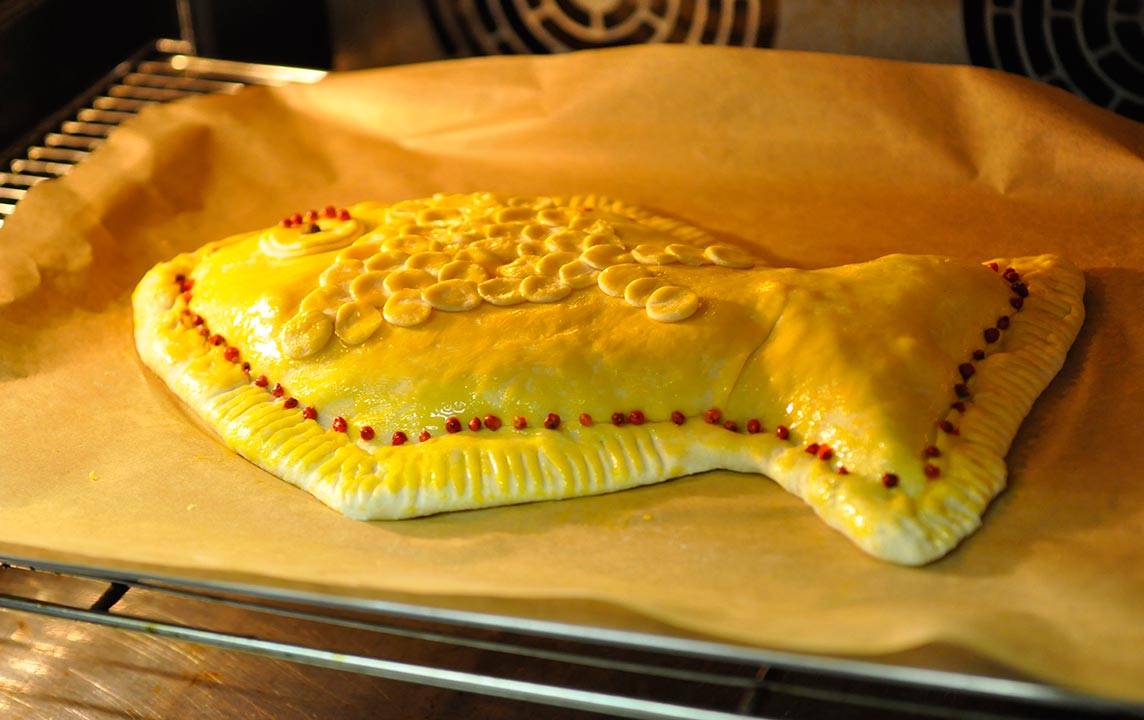 Традиционный рыбный пирог из муксуна или нельмы